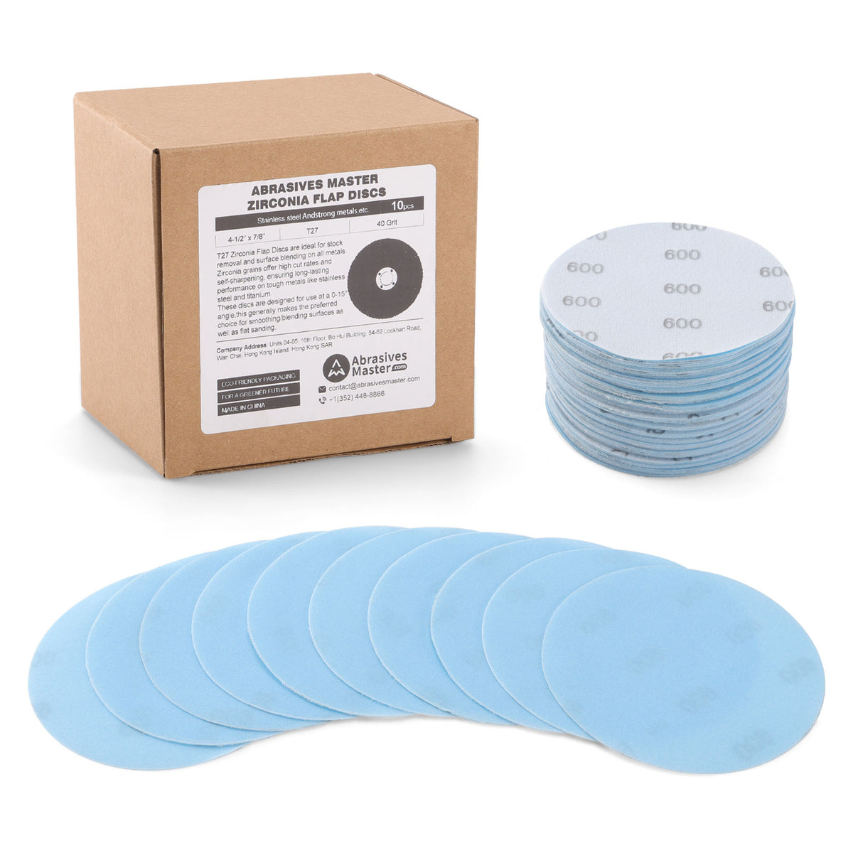 5" (125mm) Superfine Flexible Hook & Loop Sanding Discs - 100Pcs