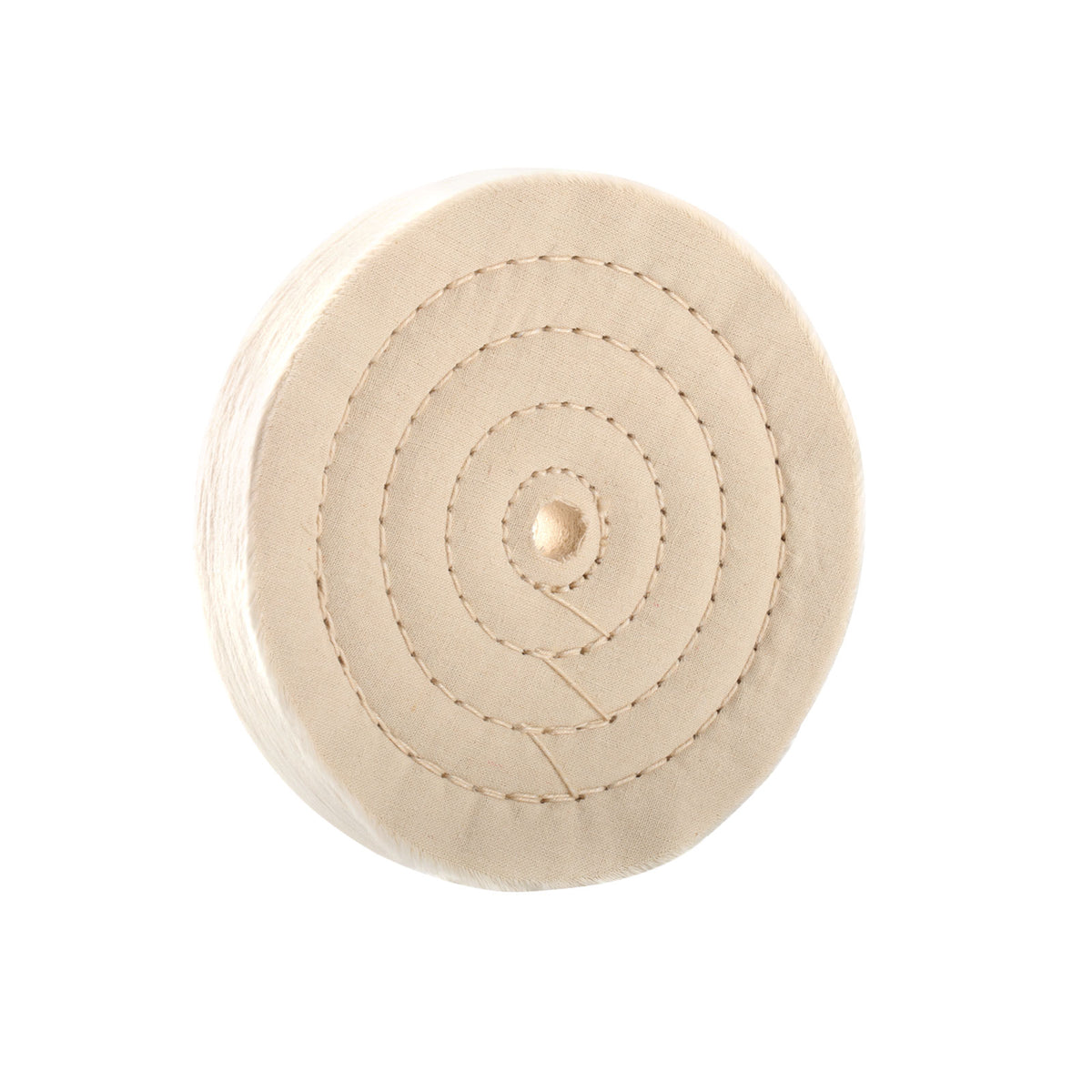 6" (152mm) x 1/2" (13mm) Arbor Hole Cotton Buffing Wheel White (70Ply)