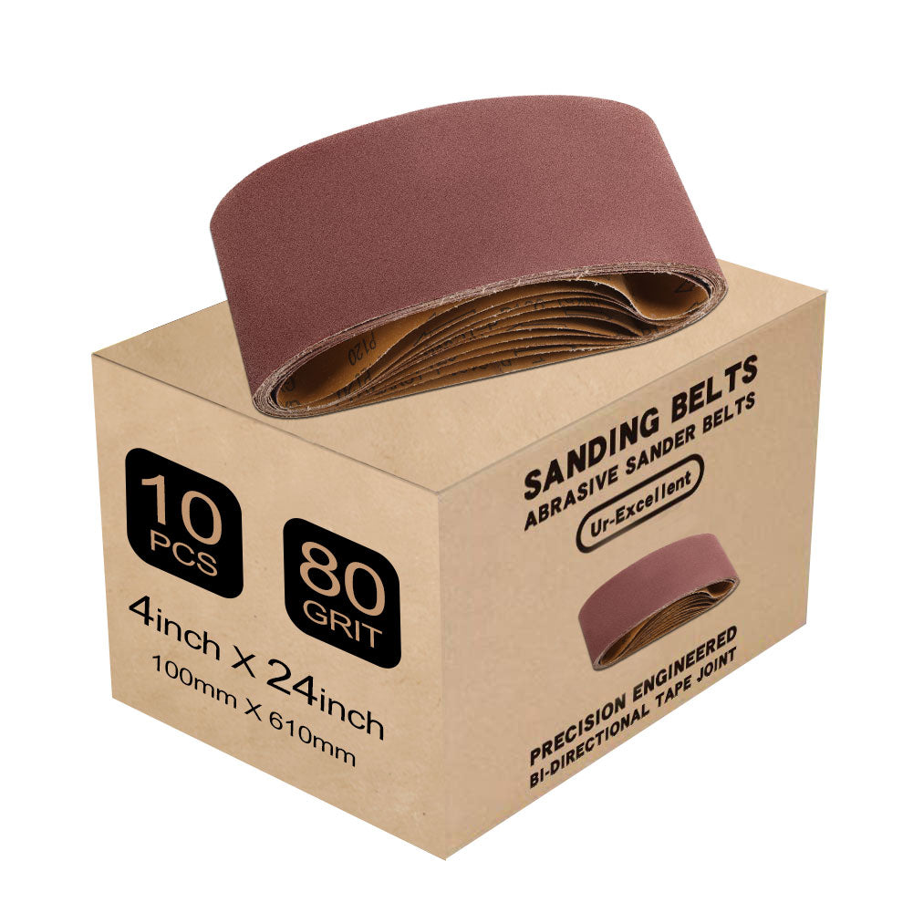 4" x 24" (100x610mm) Aluminum Oxide A/O Sanding Belt - 10Pcs/Box