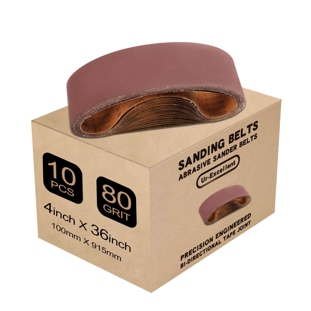 4" x 36" (100x915mm) Aluminum Oxide A/O Sanding Belt - 10Pcs/Box