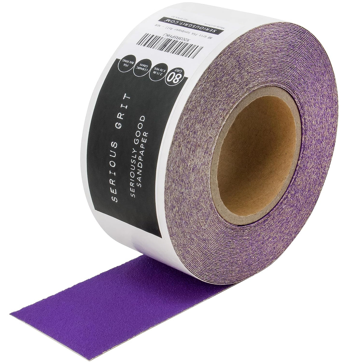 2-3/4" x 20 Yard (0.07x18m) Purple Ceramic Film Longboard Hook and Loop Continuous Sandpaper Roll
