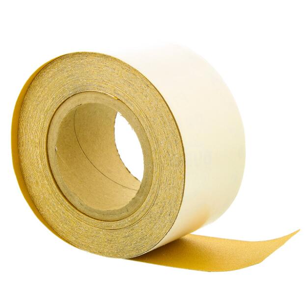 2-3/4" x 20 Yard (0.07x18m) Gold Longboard Hook and Loop Continuous Sandpaper Roll